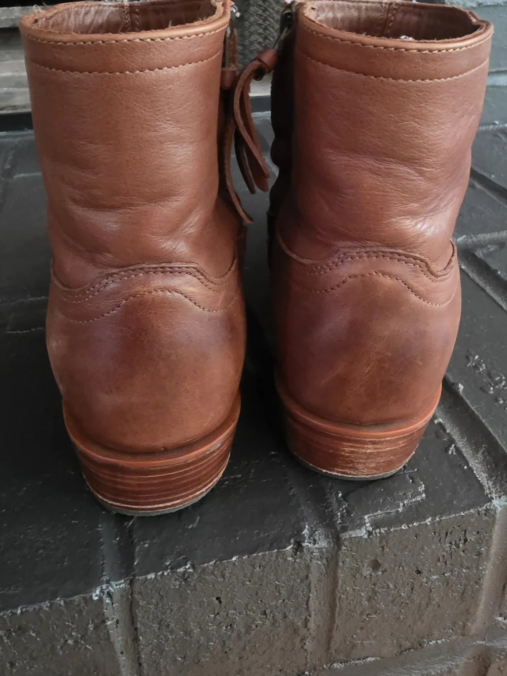 Tecovas Brown Leather Women's Ankle Booties 8